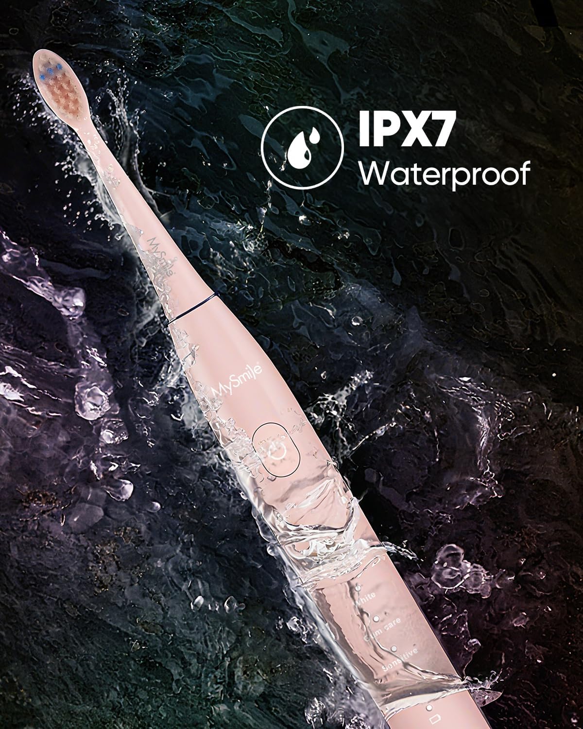 마이스마일 전동칫솔 45,000VPM 소닉 진동 5가지 모드 IPX7 방수 | MySmile Electric Toothbrush 45000 VPM Sonic