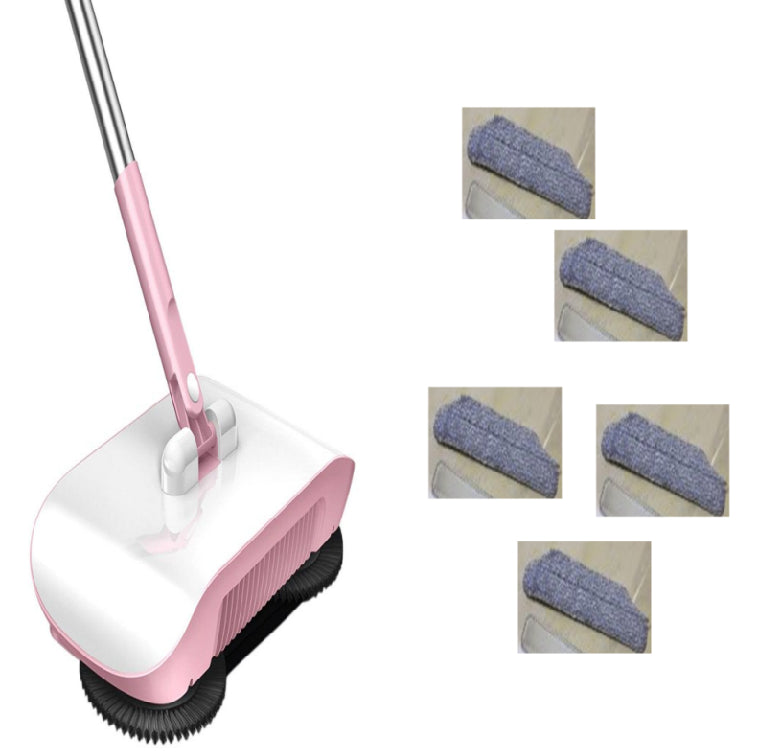 Manual Push Floor Sweeper 3-in-1 Broom Dustpan Mop Cleaner