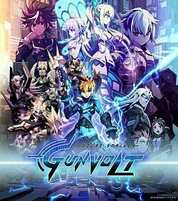 애저 스트라이커 건볼트 아르헨티나 지역 코드 Xbox 하이 스피드 액션 플랫포머 게임 플레이 화면 / Azure Striker GUNVOLT Argentina Region Code Xbox high-speed action platformer gameplay screen