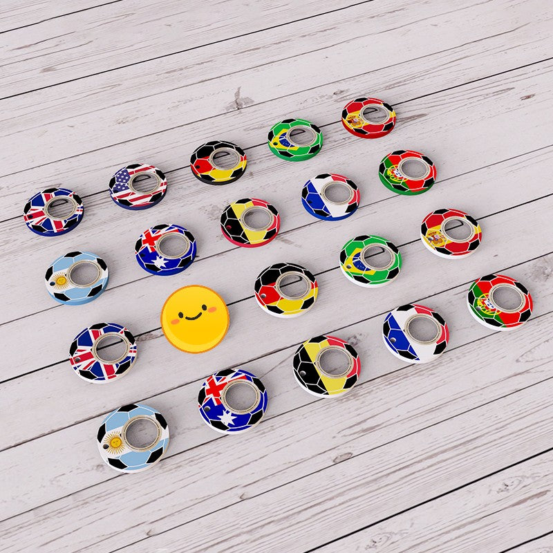 Creative Football World Cup Fidget Spinner Keychain Stress Relief Toy