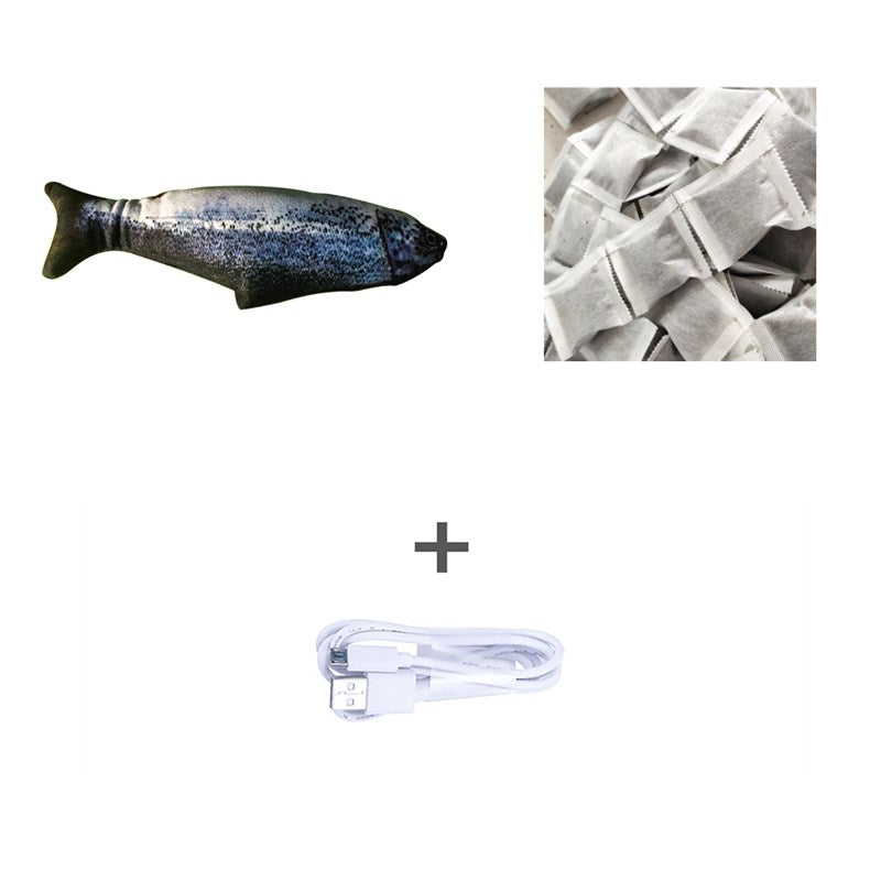 Electric Jumping Fish Cat Toy USB Rechargeable Interactive Fish Toy