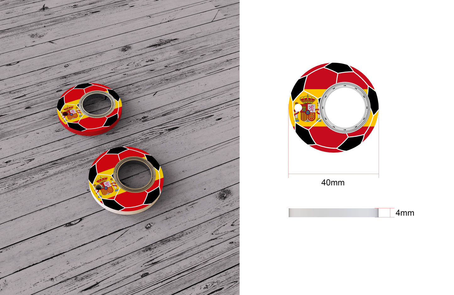 Creative Football World Cup Fidget Spinner Keychain Stress Relief Toy