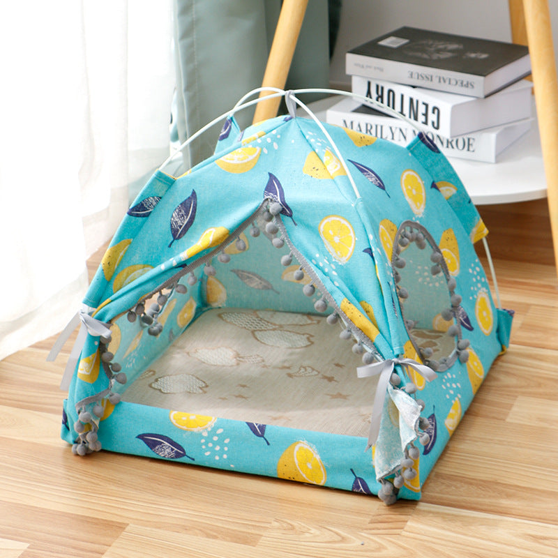 Cat Tent Enclosed Pet House Portable Dog Cat Bed