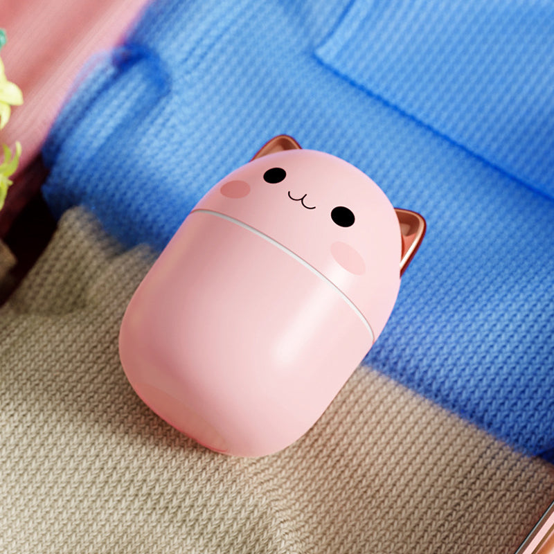 Cute Cat USB Air Humidifier LED Cool Mist Aromatherapy Diffuser