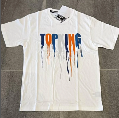 TKTSH-036 화이트&블루 탑킹 무에타이 티셔츠 (사이즈 선택 S~XXL)