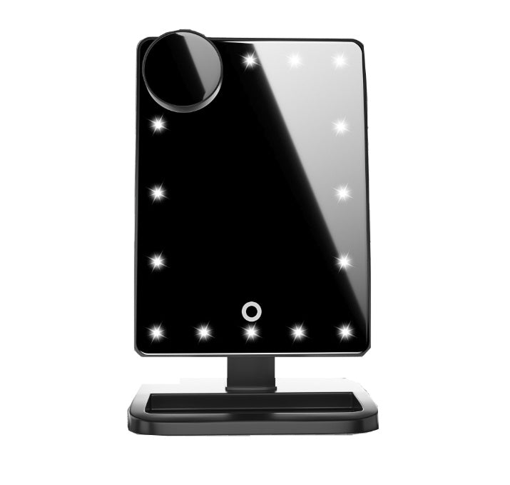LED Makeup Mirror with Bluetooth Speaker 10X Magnifying Touch Screen Mirror