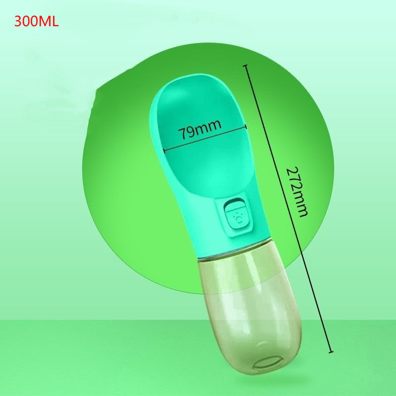 Portable Pet Water Bottle Feeder Bowl Travel Dog Water Dispenser 458ml