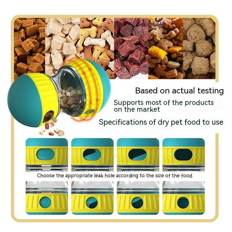 Interactive Dog Treat Dispensing Tumbler Toy Slow Feeder Puzzle Ball