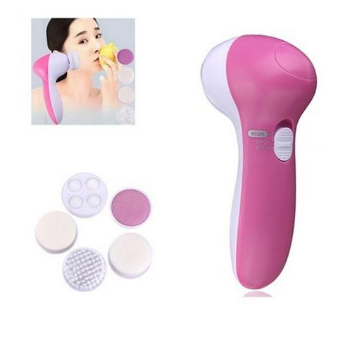 Electric Facial Cleansing Brush Blackhead Remover Face Cleanser with 5 Attachments