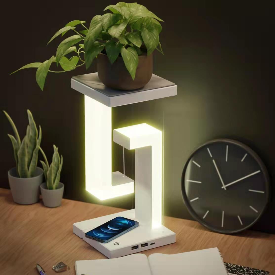 Magnetic Levitation Balance Table Lamp Wireless Charging LED Desk Lamp
