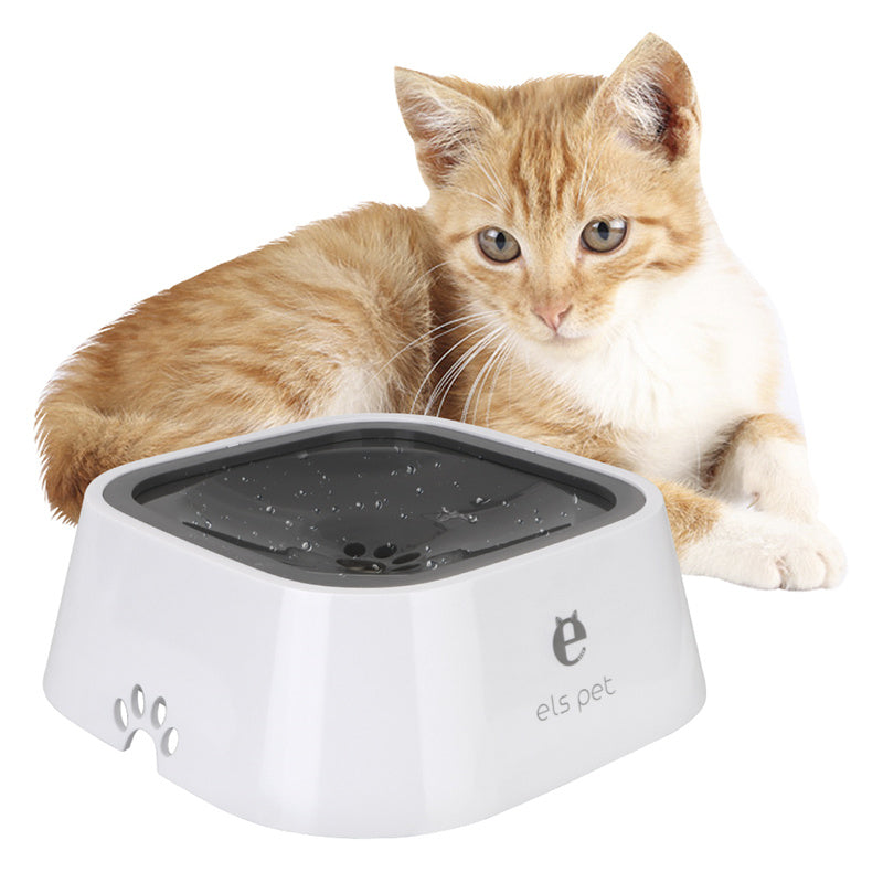 1.5L Pet Floating Water Bowl Anti-Spill Slow Drinking Dog Cat Bowl