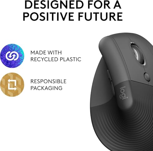 로지텍 리프트 버티컬 인체공학 무선 마우스 그래파이트 | Logitech Lift Vertical Ergonomic Mouse Graphite