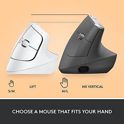 로지텍 리프트 버티컬 인체공학 무선 마우스 그래파이트 | Logitech Lift Vertical Ergonomic Mouse Graphite