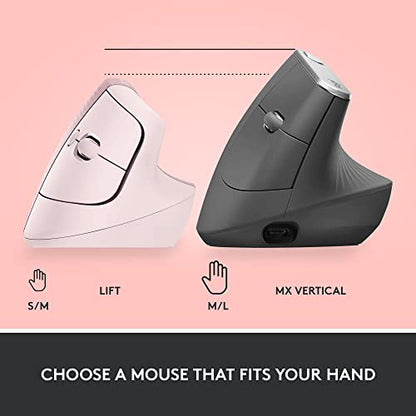 로지텍 리프트 버티컬 인체공학 무선 마우스 그래파이트 | Logitech Lift Vertical Ergonomic Mouse Graphite