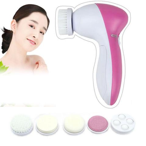 Electric Facial Cleansing Brush Blackhead Remover Face Cleanser with 5 Attachments