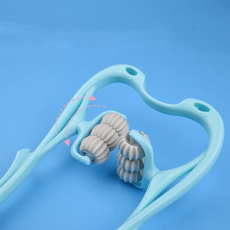 6-Wheel Neck Massager Roller Swan Design Deep Tissue Massage Tool