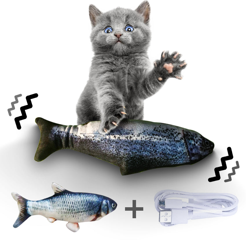 Electric Jumping Fish Cat Toy USB Rechargeable Interactive Fish Toy