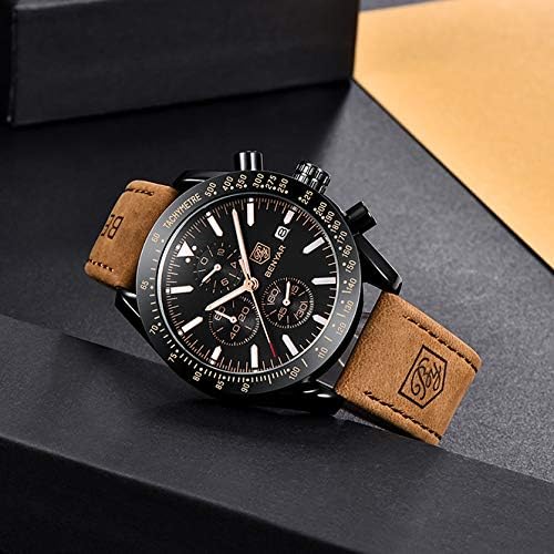 BY BENYAR Men's 45mm Chronograph Quartz Watch | Silicone Strap, Water Resistant