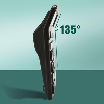 M&G 12자리 데스크 계산기 대형 LCD 듀얼 전원 블랙