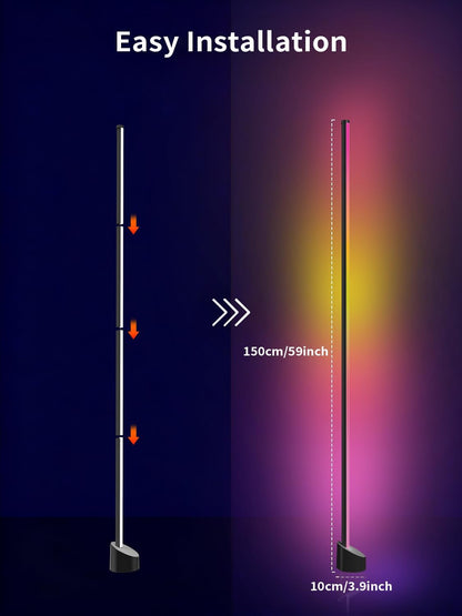 RGB Corner Floor Lamp Smart App Remote LED Mood Light | RGB LED Corner Floor Lamp 