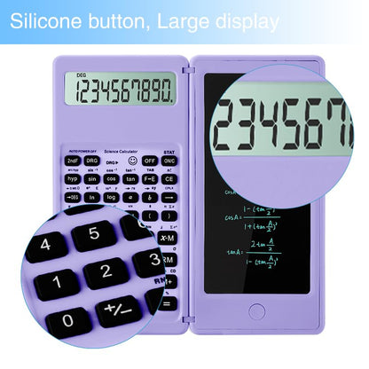 iPepul 레드 공학용 계산기 노트패드 일체형 10자리 대형 화면