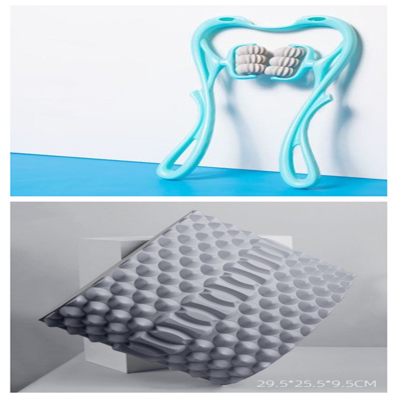 6-Wheel Neck Massager Roller Swan Design Deep Tissue Massage Tool