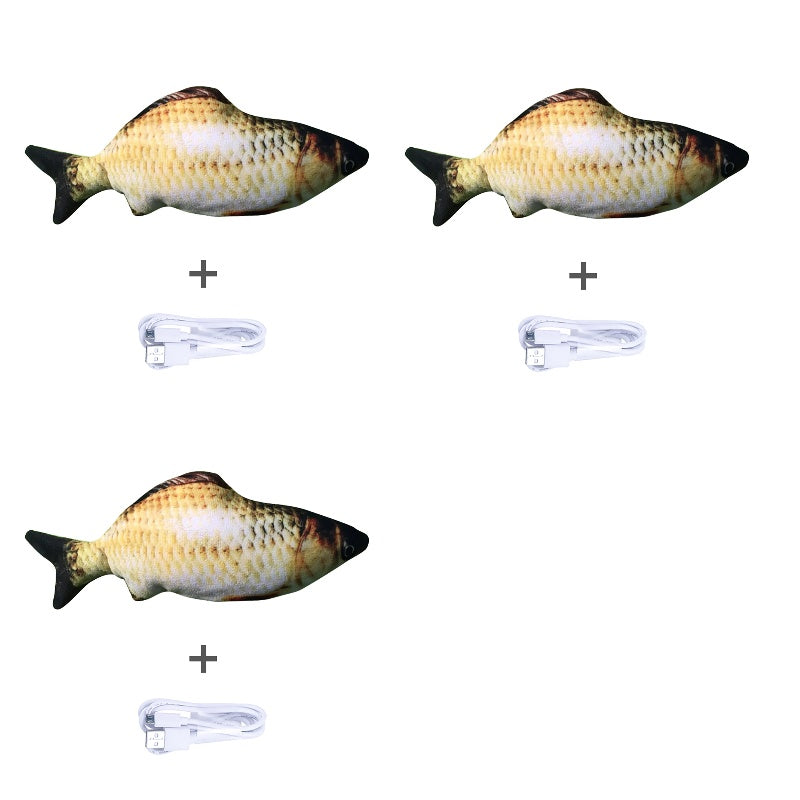 Electric Jumping Fish Cat Toy USB Rechargeable Interactive Fish Toy