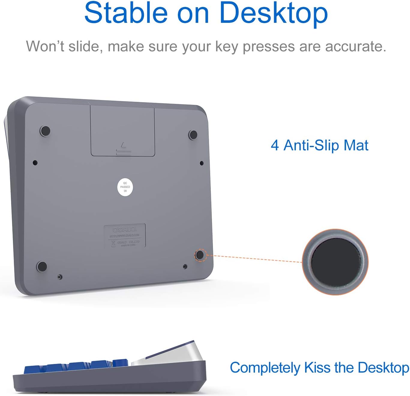 Pendancy OS-6815 12자리 데스크 계산기 5인치 대형 LCD 태양광+AA 배터리