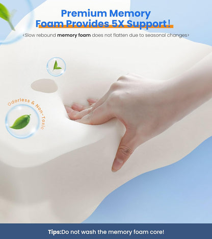 Cooling Cervical Support Memory Foam Pillow Ergonomic Orthopedic Sleep Pillow 