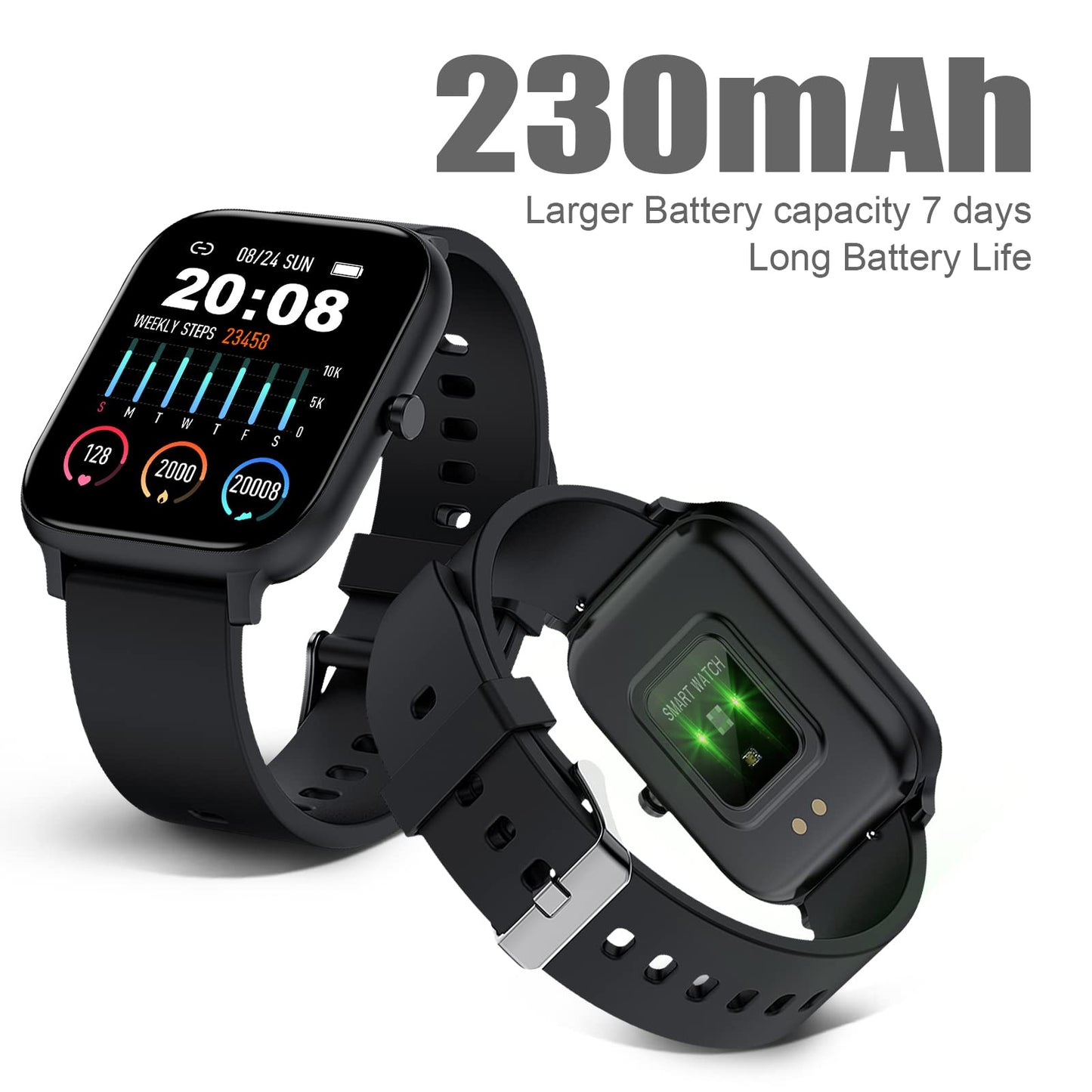 토르잘프 1.83인치 블루투스 스마트워치 IP68 블랙 | Torjalph Fitness Smart Watch