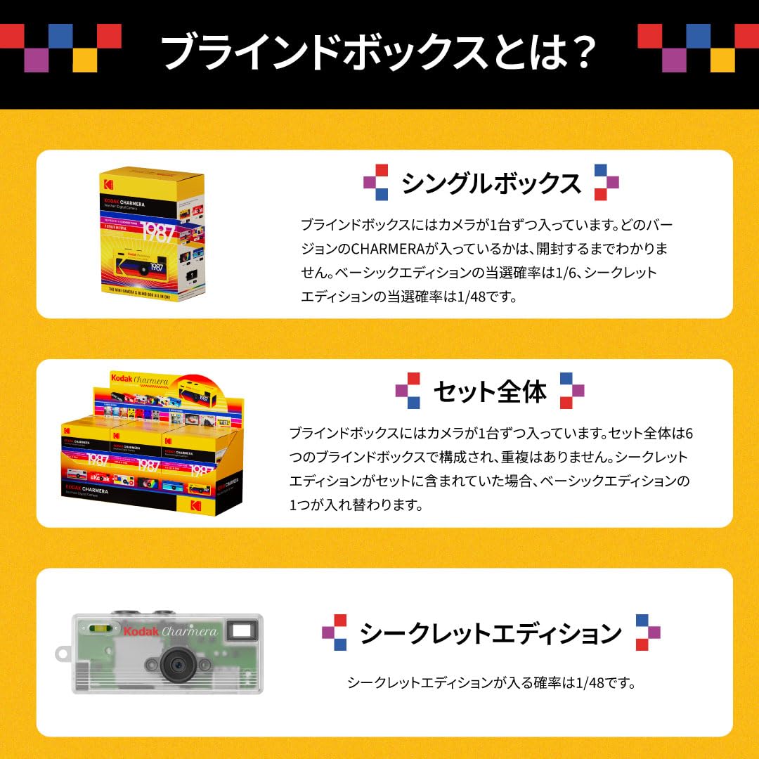 Kodak CHARMERA Keychain Digital Camera Blind Box (1 Single) 