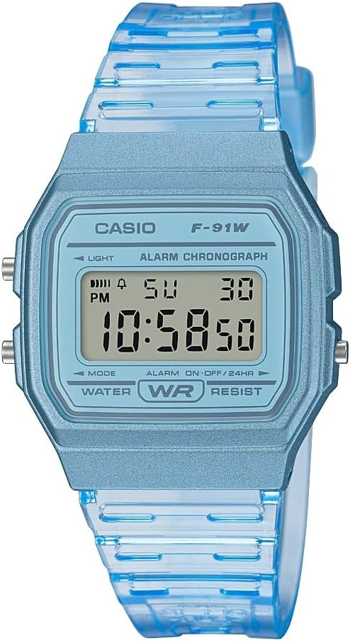 Casio F91W Digital Watch LED 1/100 Stopwatch 7 Year Battery