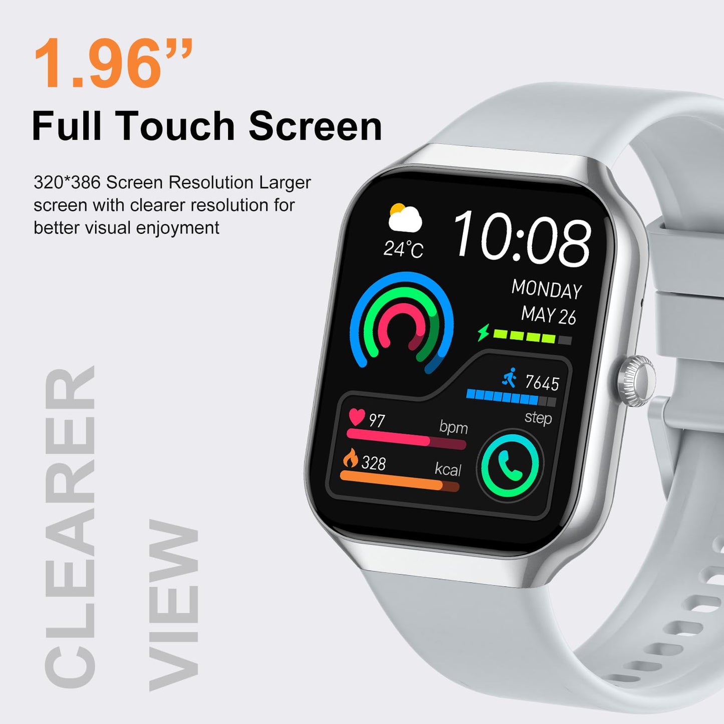 Soudorv T70-2026 1.91-inch Smartwatch Black Bluetooth Call IP68 Smart Watch 2026 NEW 1.91" Smartwatch for Men Women 