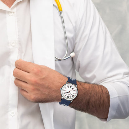 GOLDEN HOUR 방수 간호사 시계 24시간 밀리터리 타임 레드 초침