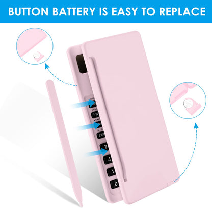 iPepul 레드 공학용 계산기 노트패드 일체형 10자리 대형 화면