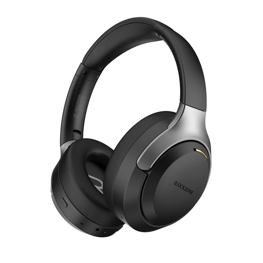 ILOCKZONE LC30Pro Hybrid ANC Bluetooth 5.4 Over Ear Headphones Black