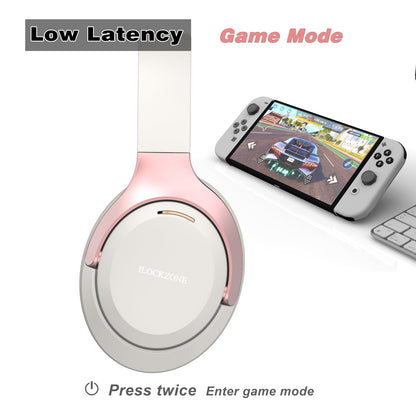 ILOCKZONE LC30Pro 하이브리드 ANC 블루투스 5.4 오버이어 헤드폰 블랙 | LC30Pro Hybrid Active Noise Cancelling Headphones