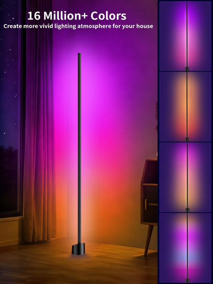 RGB Corner Floor Lamp Smart App Remote LED Mood Light | RGB LED Corner Floor Lamp 