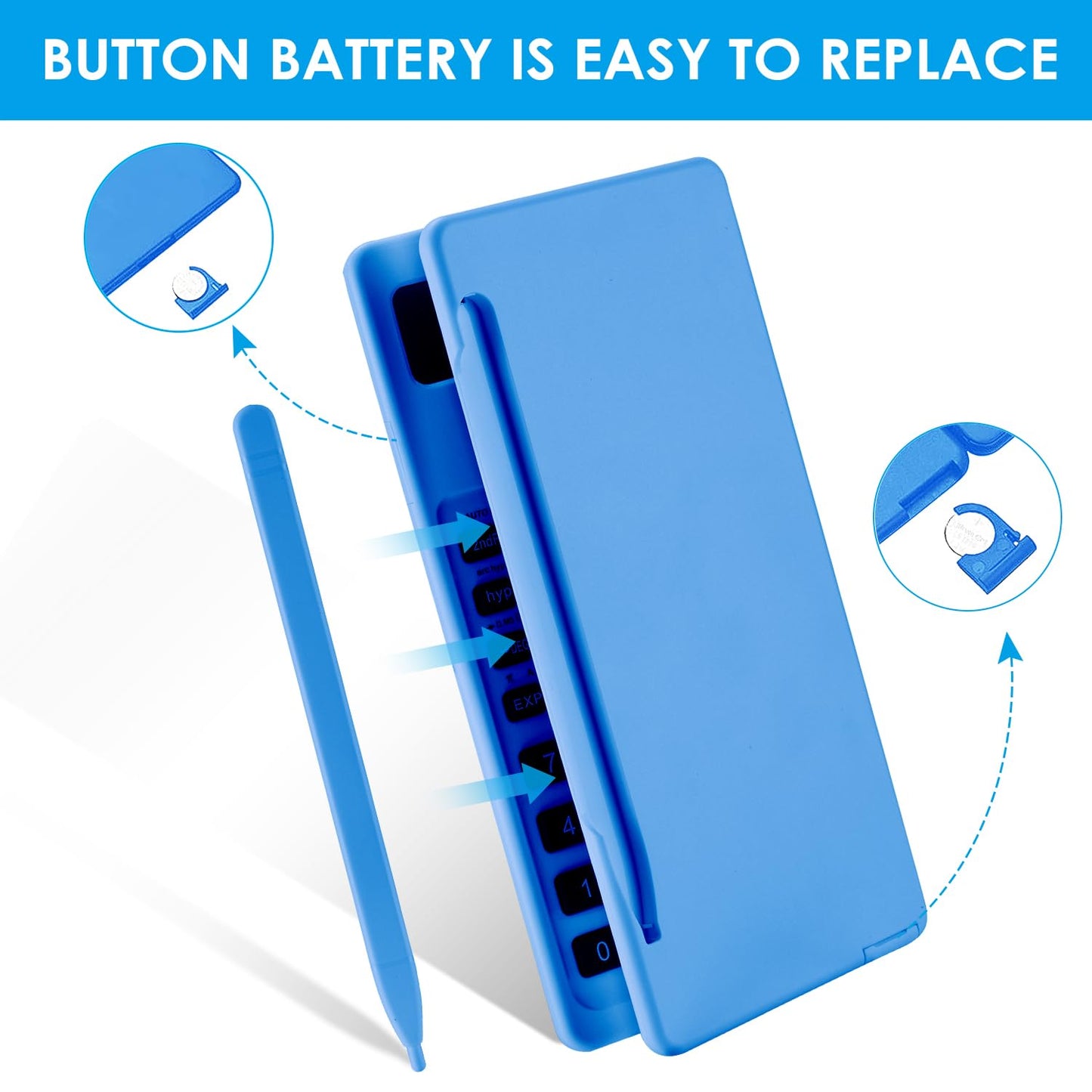 iPepul 레드 공학용 계산기 노트패드 일체형 10자리 대형 화면