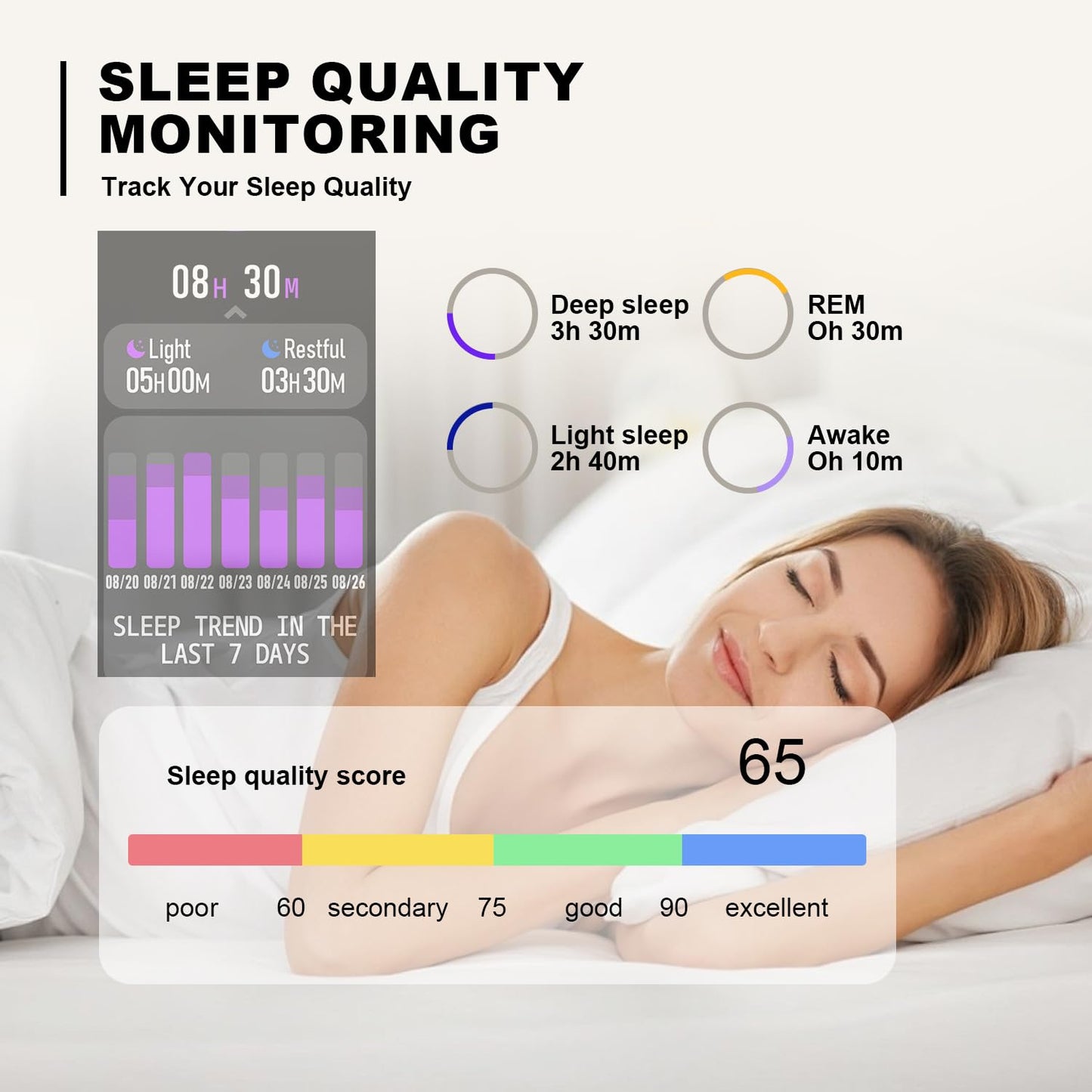 토르잘프 1.83인치 블루투스 스마트워치 IP68 블랙 | Torjalph Fitness Smart Watch