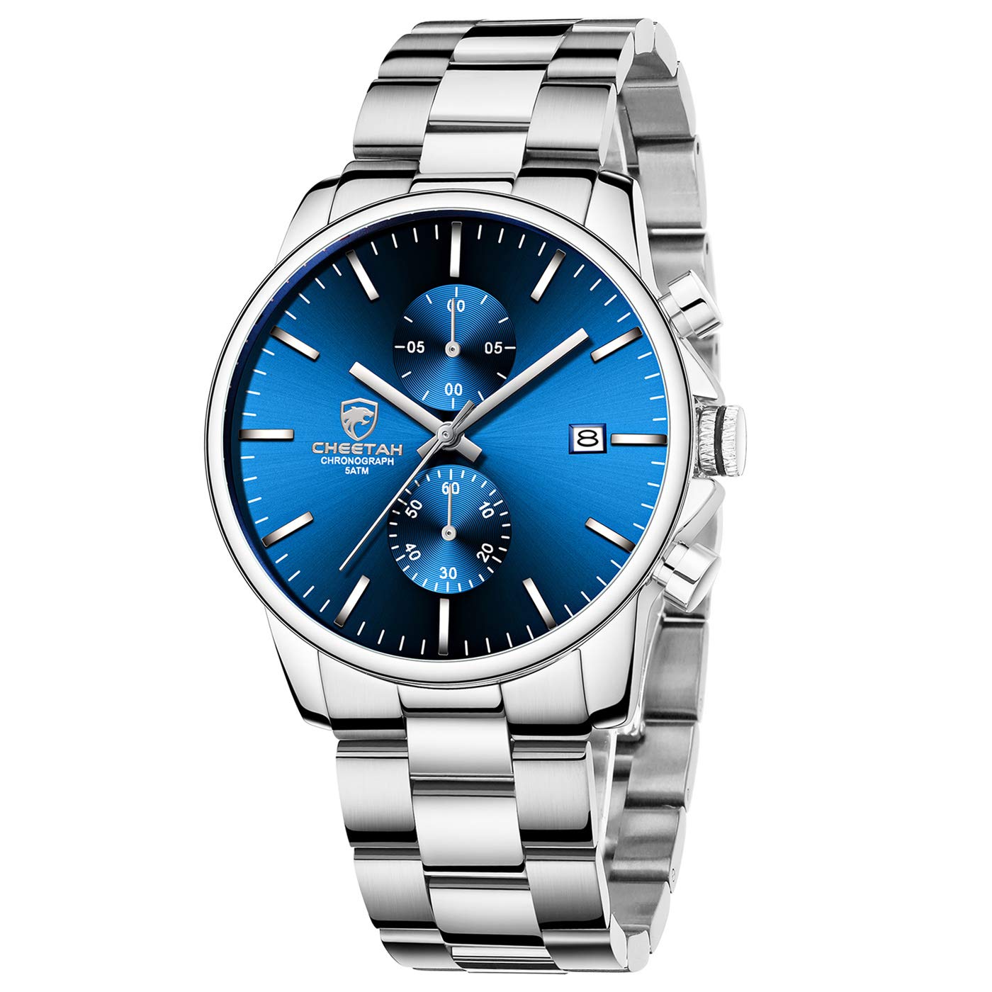 골든 아워 남성용 크로노그래프 스테인리스 쿼츠 시계 42mm | GOLDEN HOUR Business Watch