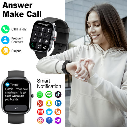 Soudorv T70-2026 1.91-inch Smartwatch Black Bluetooth Call IP68 Smart Watch 2026 NEW 1.91" Smartwatch for Men Women 