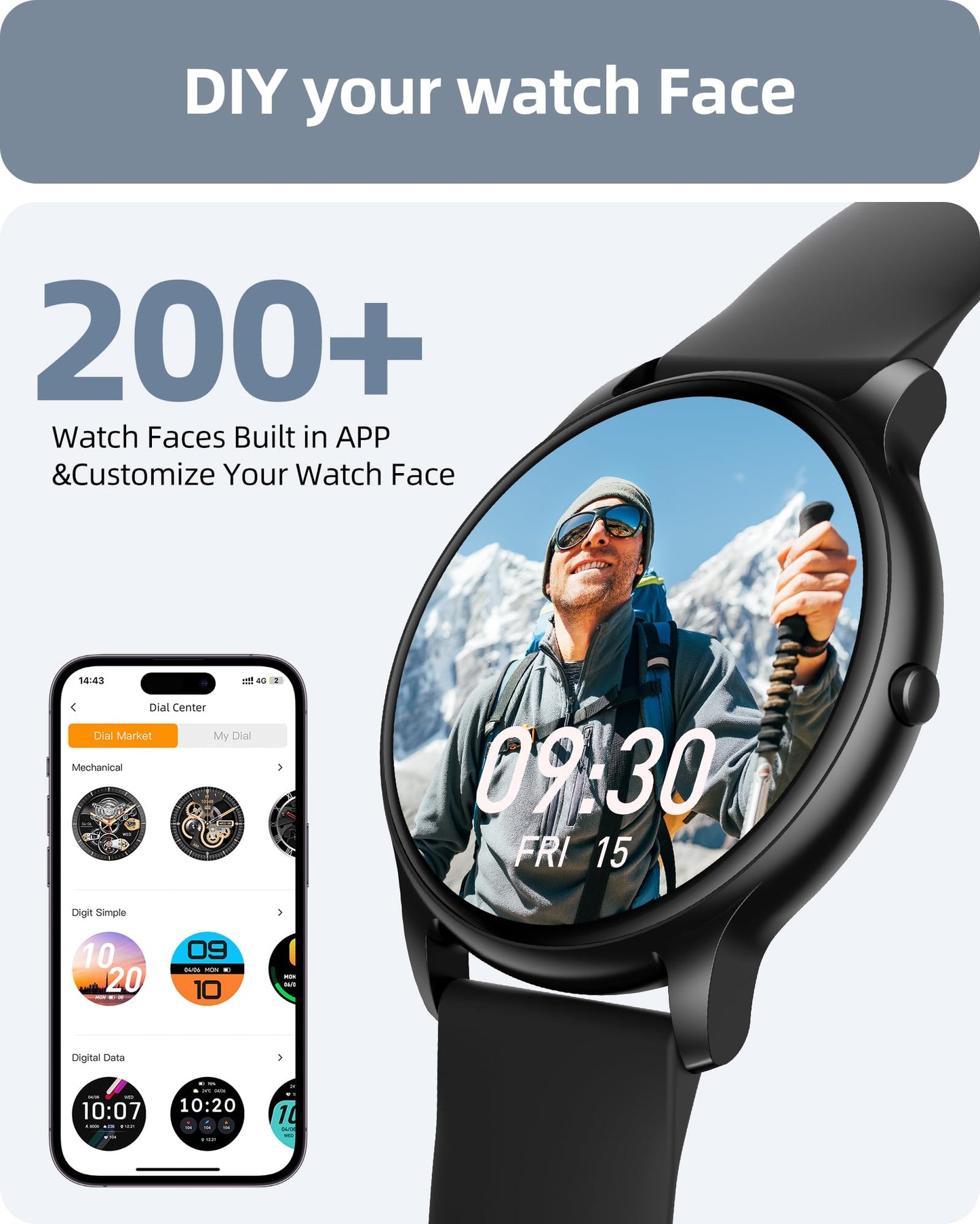 파슨버 SPROD1 라운드 블루투스 통화 스마트워치 1.32인치 | Parsonver Smart Watch