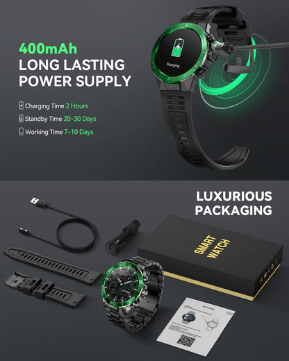 소위에 SM-7 밀리터리 러기드 스마트워치 1.43" AMOLED | SOUYIE Rugged Smart Watch