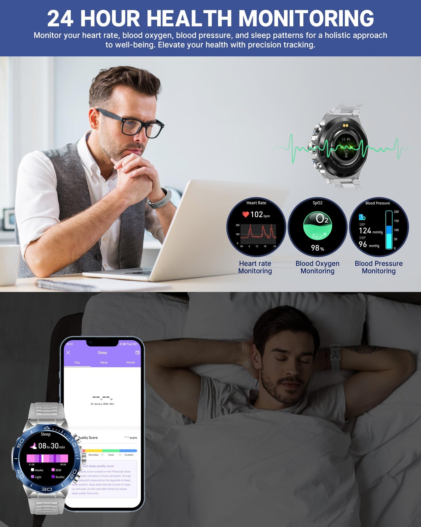 소위에 SM-7 밀리터리 러기드 스마트워치 1.43" AMOLED | SOUYIE Rugged Smart Watch