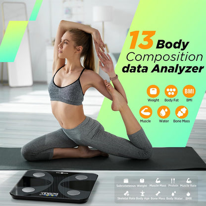 런스타 스마트 체중계 체지방 분석 LCD 대형화면 13가지 체성분 | Runstar Smart Body Fat Scale LCD