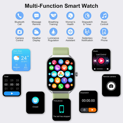 Soudorv T70-2026 1.91-inch Smartwatch Black Bluetooth Call IP68 Smart Watch 2026 NEW 1.91" Smartwatch for Men Women 