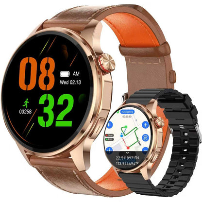 Men's 1.46-inch AI Smartwatch with Built-in GPS, Bluetooth Calls, and 5 ATM | Built-in GPS Smart Watch 