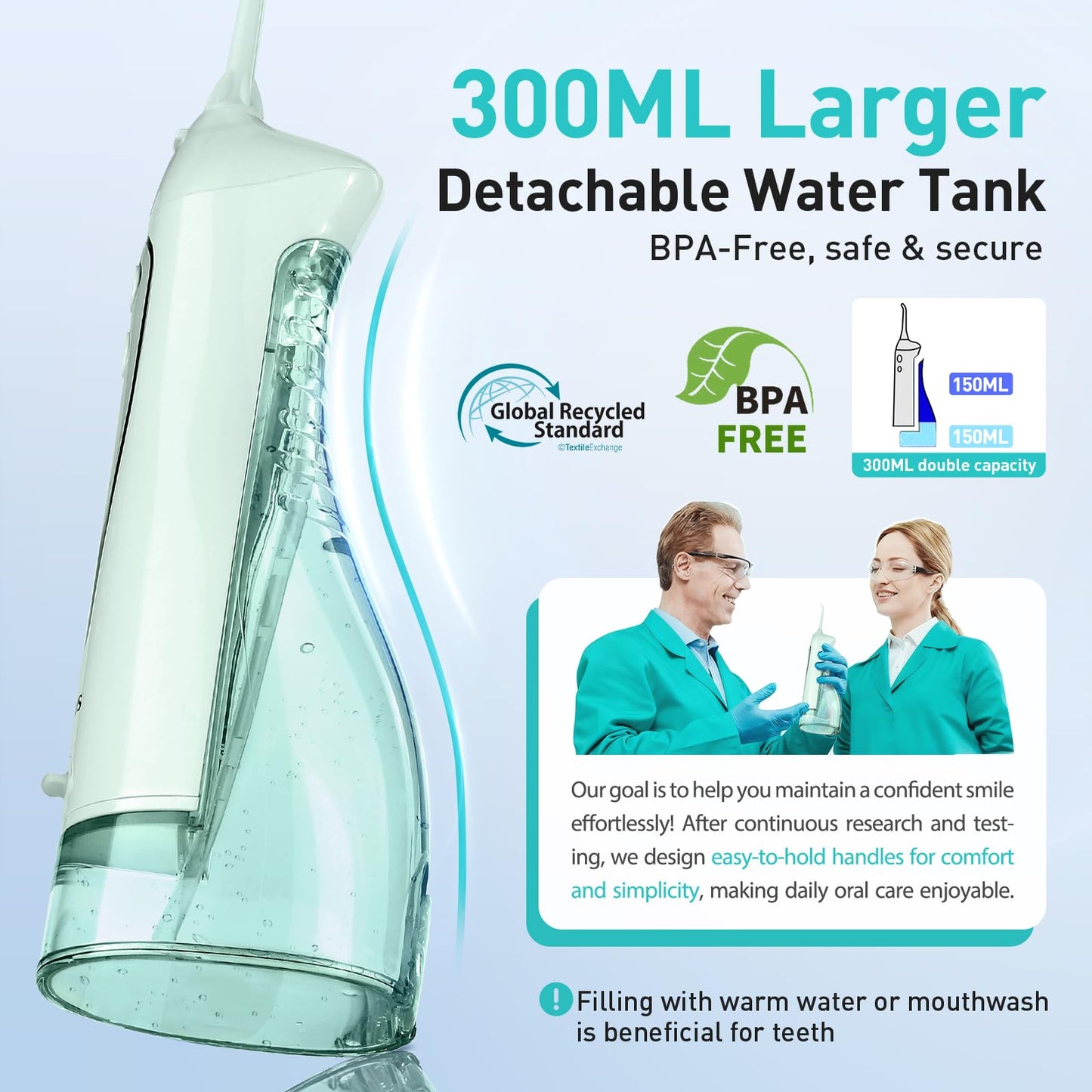 코슬러스 COSLUS C20 휴대용 무선 구강세정기 300ml