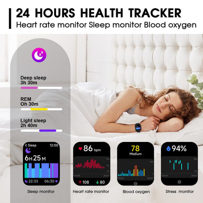 토르잘프 1.83인치 블루투스 스마트워치 IP68 블랙 | Torjalph Fitness Smart Watch